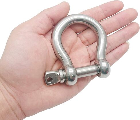2 Pcs 4/7 Inch 304 Stainless Steel D Ring Shackles 14 mm Screw Pin Anchor Shackle for Traction Steel Wire, 14 mm in Saudi Arabia