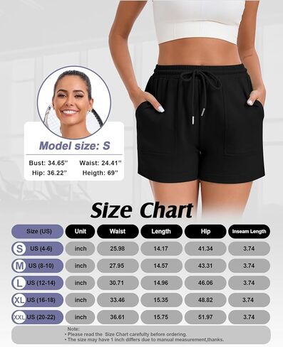 3 Pack Women's Sweat Shorts Athletic Shorts with Pockets 2024 High Waist Drawstring Shorts Casual Summer Shorts in Saudi Arabia