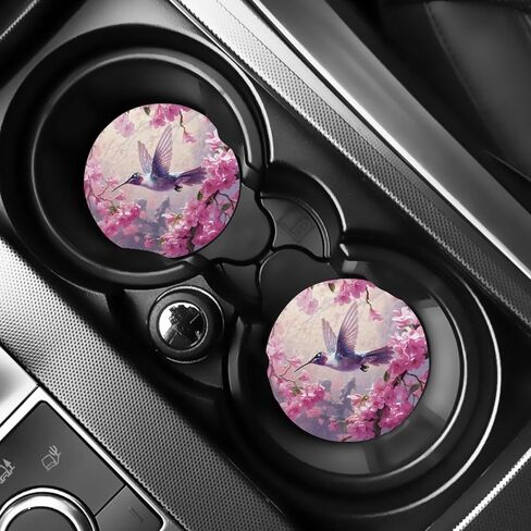 Bohemian Mandala Pattern 2 Pieces Car Cup Holder Coaster Floral Car Coasters Car Mug Coaster Car Drink Cup Mat for Home Decor Accessories in Saudi Arabia
