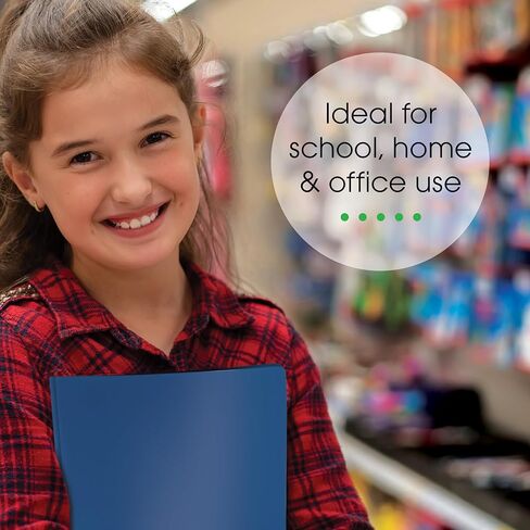 Heavyweight Blue Plastic 2 Pocket Portfolio Folder, Letter Size Poly Folders by Better Office Products, 24 Pack, Royal Blue (with prongs) in Saudi Arabia