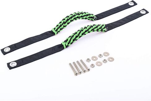 Savadicar 2 Pack Paracord Roll Bar Grab Handles for 2018-2024 Jeep Wrangler JL JLU 4XE & Gladiator JT, Comfortable Cylindrical Weave for Secure Grip, Essential Interior Accessories, Red in Saudi Arabia