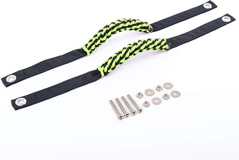 Savadicar 2 Pack Paracord Roll Bar Grab Handles for 2018-2024 Jeep Wrangler JL JLU 4XE & Gladiator JT, Comfortable Cylindrical Weave for Secure Grip, Essential Interior Accessories, Red in Saudi Arabia