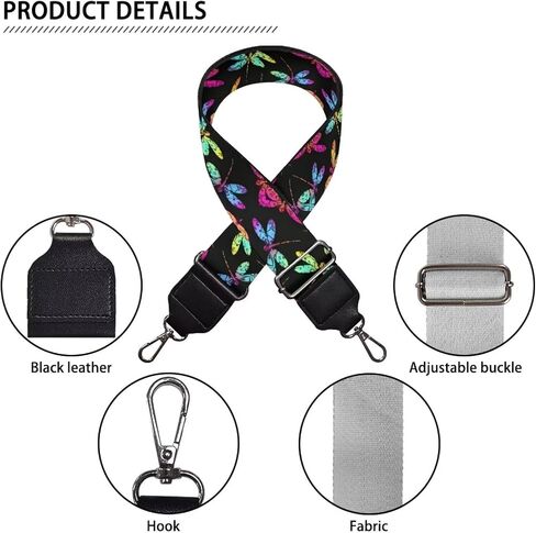 Adjustable Purse Strap Replacement, Wide Shoulder Canvas Bag Strap, Crossbody Handbag Strap in Saudi Arabia