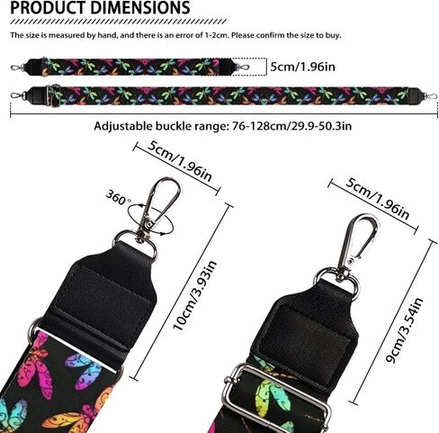 Adjustable Purse Strap Replacement, Wide Shoulder Canvas Bag Strap, Crossbody Handbag Strap in Saudi Arabia