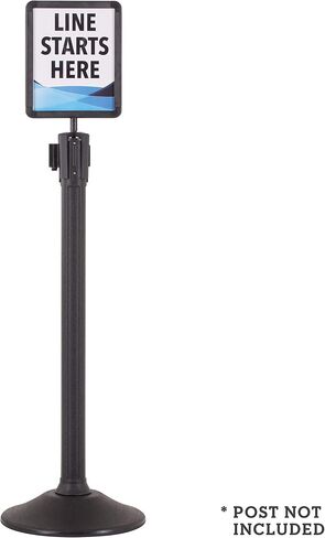 US Weight - U2513 Plastic Stanchion Sign Holder with Plexiglass Covers for USW ChainBoss and Sentry Stanchions in Kuwait