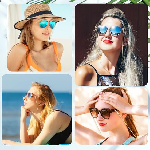 Eyeglasses Chain, Stylish Eyeglass Strap Silver Gold Mask Lanyard Elegant Sunglasses Strap Eyewear Holder for Women in Kuwait