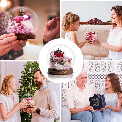 Gifts with roses for Mother's Day, Rose in a glass dome, Gifts for women Moms Her grandmother, Birthday, Valentine's Day for all The holidays of life for lovely women (Red), MG104 in Saudi Arabia