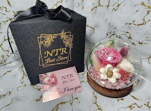 Gifts with roses for Mother's Day, Rose in a glass dome, Gifts for women Moms Her grandmother, Birthday, Valentine's Day for all The holidays of life for lovely women (Red), MG104 in Saudi Arabia