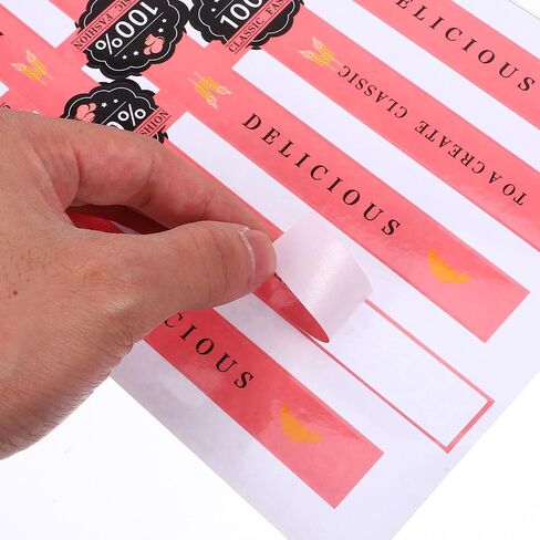 100pcs Stickers Sticker Decals Decorative Baking Labels Decorative Label Sticker Label Self Adhesive Paper Sticker Packaging Sticker Biscuit Kraft Paper Baker in Saudi Arabia