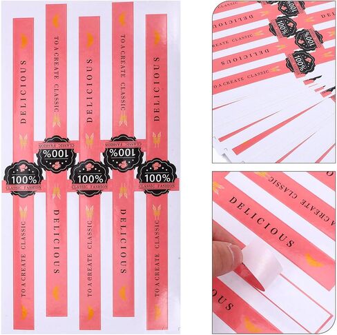 100pcs Stickers Sticker Decals Decorative Baking Labels Decorative Label Sticker Label Self Adhesive Paper Sticker Packaging Sticker Biscuit Kraft Paper Baker in Saudi Arabia