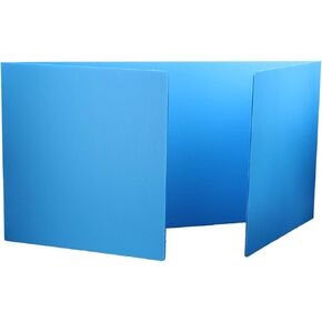 Flipside Products 12"x 46.5" Blue Plastic Study Carrel, Privacy Boards, Premium Corrugated Plastic, Student Privacy and Focus Booth for The Classroom, Desk Divider, Made in USA - 12 Pack