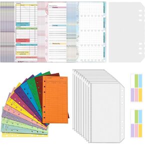 107 pcs A6 Budget Sheets, CNYMANY Budget Binder Cash Envelope Budget Planner Monthly Bill Organizer Expense Tracker for Cash Saving Budget System Budgeting Journal Financial Book