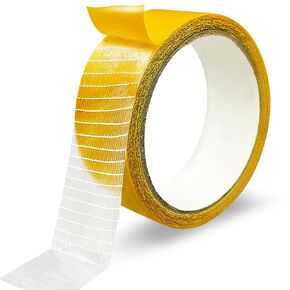 Fabric Tape Double Sided Tape, Multifunctional Extra Strong Tape, Clear Tape for Clothes, Strong Sticky Mesh Tape,Residue Free Tape, Heavy Duty Tape for Carpet, 1inchx33FT(10m)