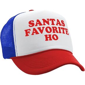 The Goozler - Santas Favorite HO - Christmas Claus Funny - Vintage Retro Style Trucker Cap Hat