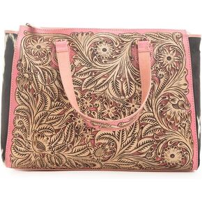 Myra Bag Western Leather and Hairon Handbag for Women, Pink in Kuwait
