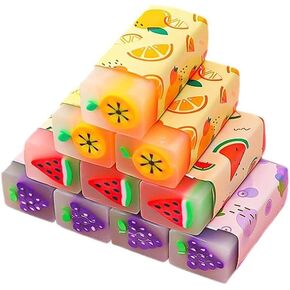 Mini Fruit Eraser Erasers for Kids Pencil Erasers for Kids Cute Pencil Eraser Novelty Fruit Erasers Assortment for Party Favor, Gift Filling, and School Home Work Rewards(Random Color)