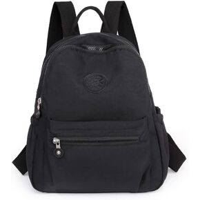 Mini Nylon Backpacks for Women Small Backpack Purse Lightweight Backpacks Mini Casual Travel Daypack (Small Backpack - A Style Black)