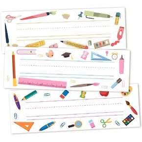 30 Name Tags for Classroom Cubbies, 3x9 in Boho Rainbow Name Plates for Desks, Classroom Must Haves for Teachers Elementary - A01