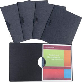 C-Line Executive Style Report Cover, Brilliant Black, 1 1/4" x 9" x 11 3/4"