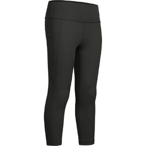 CRZ YOGA Girls Butterluxe Athletic Capri Leggings with Pockets - High Waist Kids Teen Workout Active Yoga Pants Dance Tights