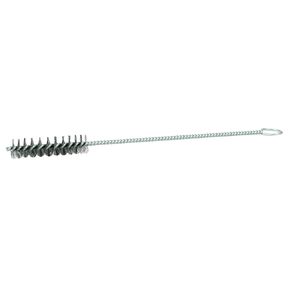 Weiler 21104 Hand Tube Brush, Single Stem/Single Spiral, 1/2", 0.04" Stainless Steel Wire Fill, 2" Length, Made in The USA (Pack of 10)