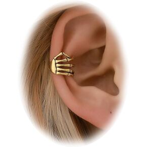 Halloween Earrings for Women Skeleton Hand Ear Cuffs Finger Hand Cuff Earrings Skeleton Hand Earrings Halloween Jewelry