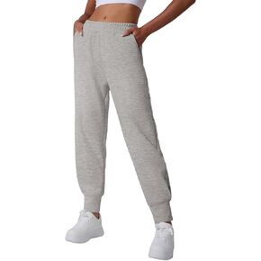 Aleumdr Women's High Waisted Sweatpants with Pockets Workout Running Jogger Pants Baggy Lounge Sweat Pants