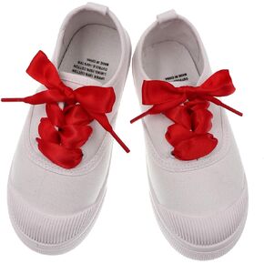 Teeoff Satin Ribbon Shoelaces for Kids, Flat Shoe Laces for Sneakers