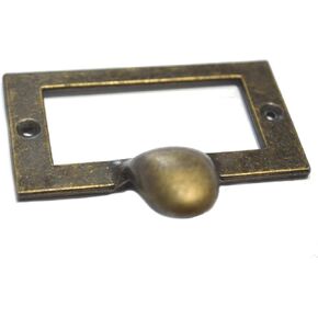 10 قطع من إطارات الملصقات السوداء العتيقة، حاملات بطاقات اسم الملف، درج يسحب مقابض عتيقة، لدرج ملفات المكتب، خزانة الأدوية، خزانة الصيدلة، حافظة المكتبة الصيدلانية (الطول: 2-1/4 بوصة العرض: 1-3/4 بوصة) in Kuwait