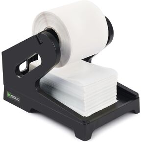 U.S. Solid Label Holder for Rolls and Fan-Fold Shipping Labels, 2 in 1 Label Roll Holder Work with Desktop Label Printer