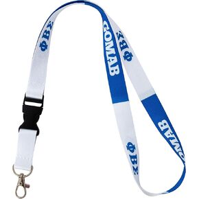 Desert Cactus Phi Beta Sigma Lanyard GOMAB Logo Fraternity Keychain Car Keys ID Badge Holder Sigma Detachable Breakaway Snap Buckle (Lanyard - Alternating)
