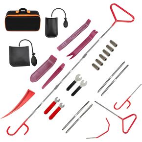 Truck 5th Wheel Hook Set 25PCS,Long Distance Hook Tool 59'' Car Emergency Hook Tree Cleaning Hook Trailer Box Hook Heavy Duty,Rolling Door Hooks,5th Wheel Pin Puller Tool Kit