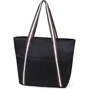 Valleycomfy Waterproof Beach Bag for Women,Beach Tote Bags with 6 Mesh Side Pockets,Foldable Sandproof Carry on for Beach