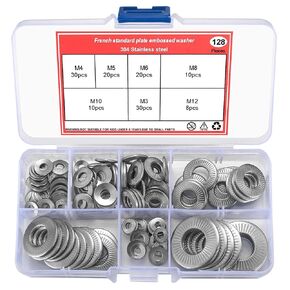 1000 Pcs Spring Lock Washers, Split Lock Spring Washers, Rectangular Section Spring Split Lock Washers, Spiral Split Washers for Various Applications, M2 M2.5 M3 M4 M5 M6 M8 M10 M12