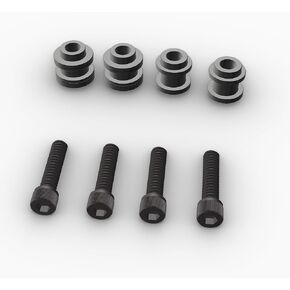 Bright Black Sissy Bar Rack Docking Hardware Kit for 2018-UP Harley Softail Models, Craft-002-b