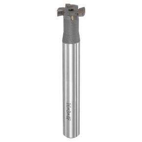 uxcell T-Slot Milling Cutters, 5mm Depth 16mm Cutting Dia 10mm Shank Tungsten Carbide Tip 4 Flutes T Slot End Mill for Stainless Steel Copper Aluminum