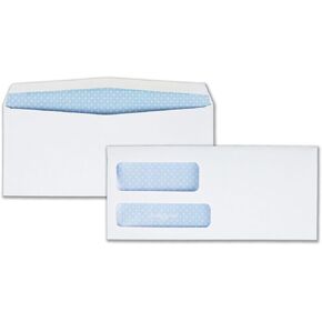 Quality Park #9 Security Envelopes, Double Window, Invoices and QuickBooks Statements, 3-7/8 x 8-7/8 Inches, Gummed, 24 lb White, 500/Box (QUA24524)