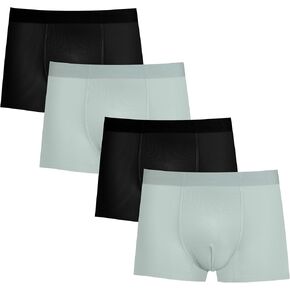 Men's Underwear Boxer Briefs Cooling Mesh Breathable Moisture-Wicking Ice silk Underwear For Men 4 Pack