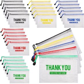 Tenceur Pencil Pouch Employee Appreciation Gifts Bulk Mesh Zipper Pouch Office Thank You Gifts for Teacher Coworker Volunteer