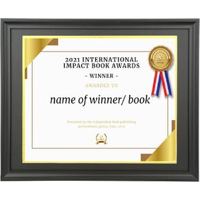 14x17Iinch Diploma Frame Solid Wood Black, Displays 16x20 Picture or 14x17 Diplomas with Black Gold Mat, Diploma Frame 14x17 Certificate Frames Black (F23B1620BG1417)