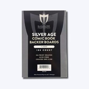 لوحات الكتب المصورة ذات الحماية القصوى من Silver Age (7 بوصة × 10-1/2 بوصة)، عبوة من 100 قطعة - مقطوعة بدقة، مغلفة ومخزنة لحماية إضافية