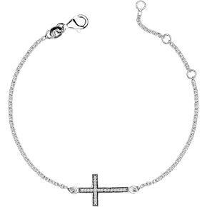 Charmsy 925 Sterling Silver Bracelets for Women | Adjustable Italian Link Chain Bracelet Jewelry in Saudi Arabia