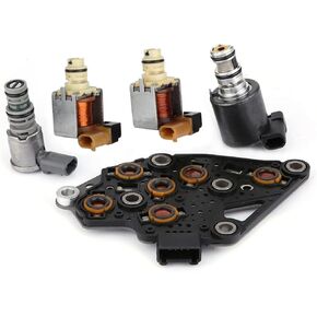 1set 4T65E Transmission Solenoids Kit Set TCC Shift 5L40E Transmission Shift Solenoid Replacement for Lucerne Impala Allure LaCrosse