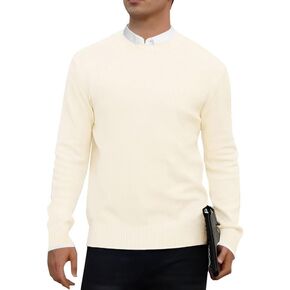 ETCYY NEW Men's Striped Sweaters Crew Neck Slim Fit Long Sleeve Pullover Sweater for Business or Casual Dressy Wear