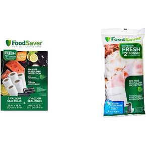 FoodSaver Vacuum Sealer Bags, Rolls, and Precut Bags for Airtight Food Storage and Sous Vide