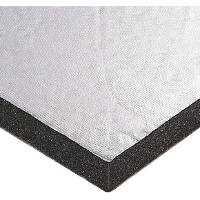 Hood Liner Sound Deadening Heat Shield 32" x 55" x .62" Thick Self-Adhesive Automotive Insulation Foam Sound Deadener- Aluminum Foil Face