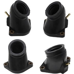 4PCS XVZ1300 Carburetor Intake Manifold Boots for Yamaha Royal Star 1300 Tour Classic 1996-2001 XVZ13A | Motorcycle Carb Boot Joint Kit | Replaces#4NK-13586-00,4NK-13596-00-00