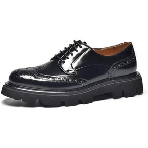 BEAU TODAY Men's Dress Shoes Business Casual Oxford Shoes Genuine Leather Brogue Wingtip Oxfords Classic Comfortable Lace-up Derby Shoes
