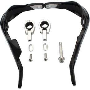 GOOFIT 1" Aluminium Alloy Handlebar Hand Brush Guards Protector Handguards Kit Replacement forMotocross Motorcycle Off-Road Pit Dirt Bike ATV Black