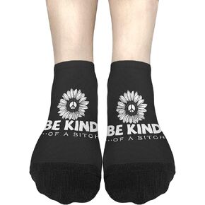 Be Kind Of A Bitch Dress Socks Short Sock For Womens, White
